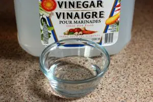 Use water and white vinegar